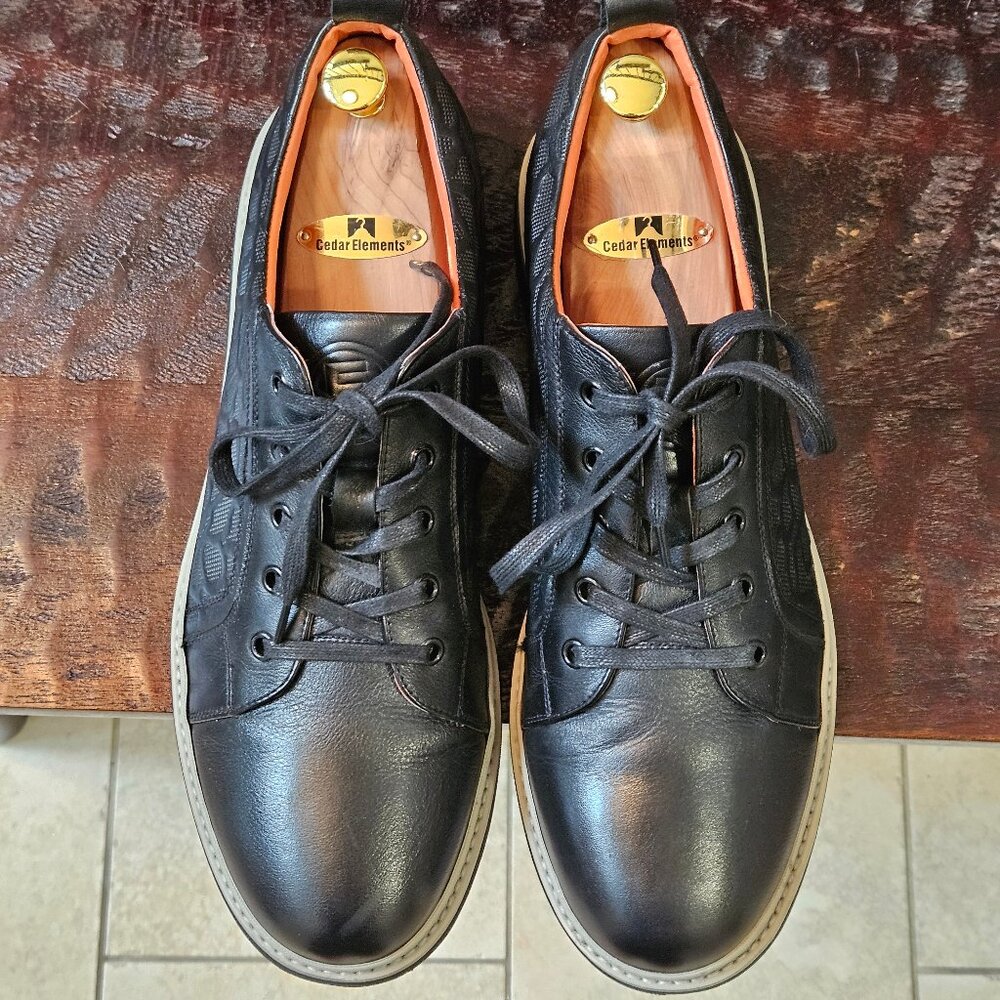 French Connection Men's Leather Oxfords, Black, Sz 13 - Picture 2 of 16